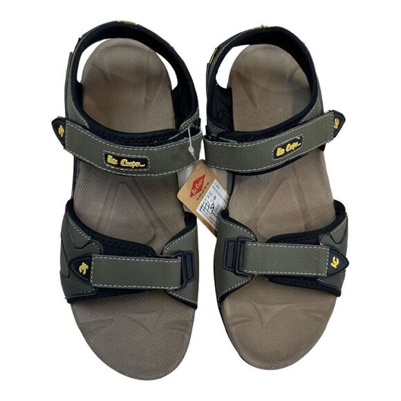 NWT Lee Cooper Men's 11 Olive Green Adjustable Strap Athletic Sports Sandals - Picture 2 of 9